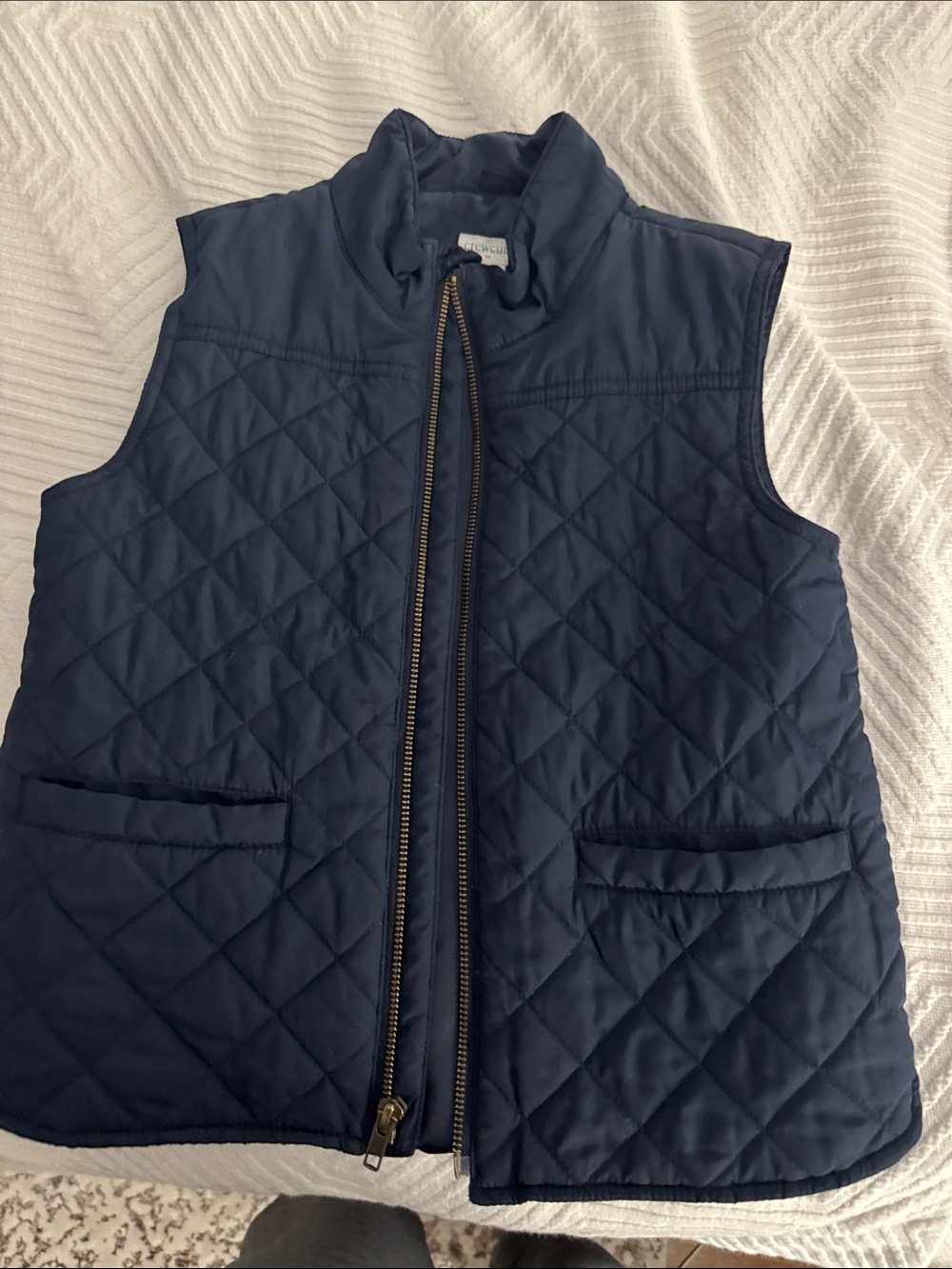 Crewcuts Quilted Navy Diamond-Pattern Vest